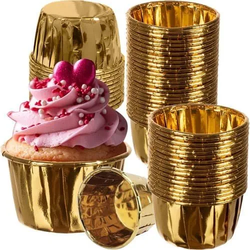 GoldMuffin 50-Pak Guld Muffin Forme