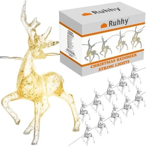 Rensdyr Julebelysning 145 cm, LED, varmt hvidt, batteridrift