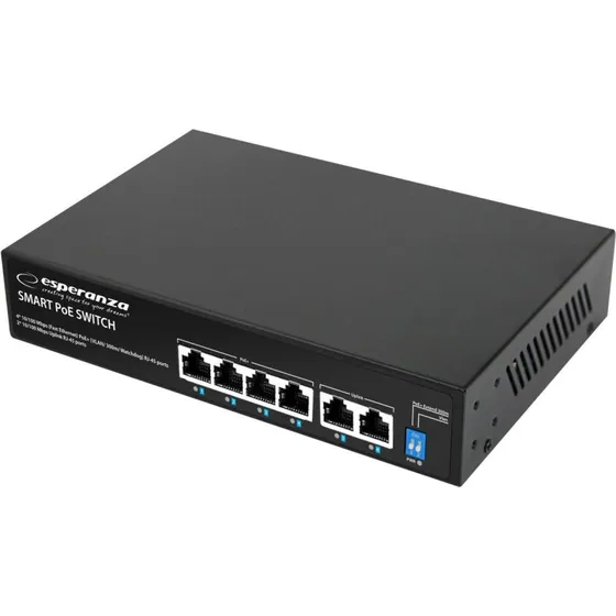 Esperanza ENS105 6-ports PoE Switch 10/100 60W