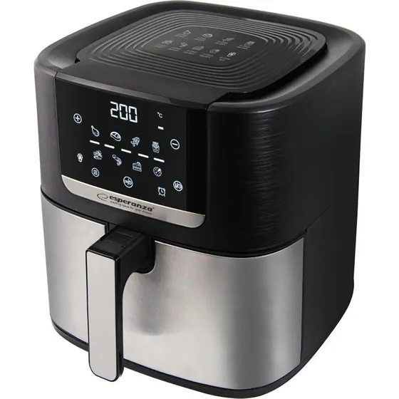 Esperanza Airfryer 8 L 1700 W, Sort, Rustfrit Stål
