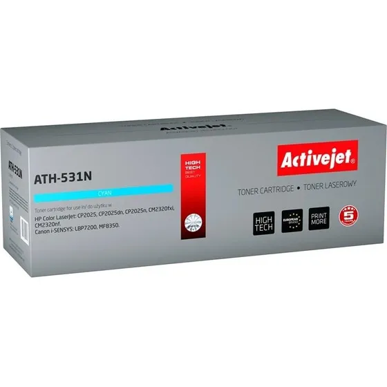 ActiveJet ATH-531N Cyan Toner (erstatning for HP CC531A)
