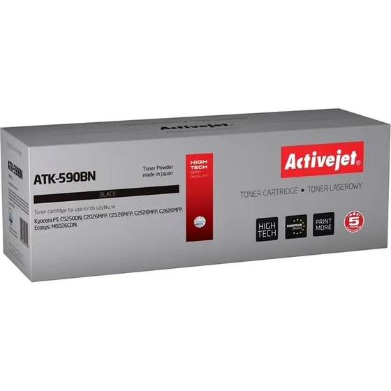 ActiveJet ATK-590BN Sort Toner, Kompatibel med Kyocera TK-590K, 7.000 sider