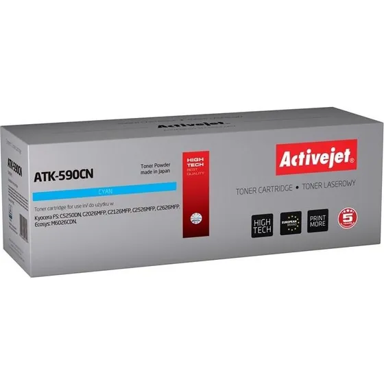 ActiveJet ATK-590CN Cyan, kompatibel til Kyocera TK-590C, 5.000 sider