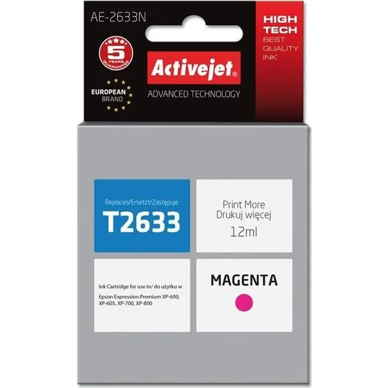 ActiveJet AE-2633N Magenta 12 ml, kompatibel til Epson T2633