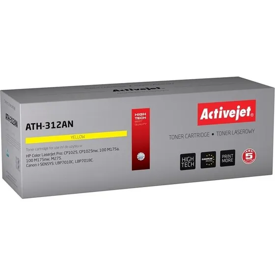 ActiveJet ATH-312AN Gul Toner, Kompatibel HP 126A & Canon CRG-729Y