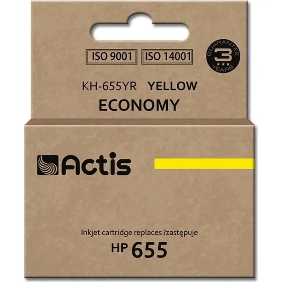 Actis KH-655YR Gul Blækpatron, 12 ml, Kompatibel til HP 655