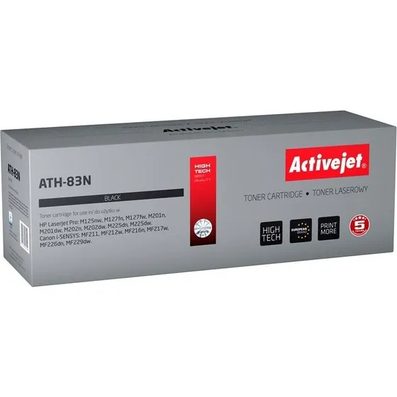 ActiveJet ATH-83N Toner, Sort, 1.500 sider, Ersatz for HP 83A/CF283A & Canon CRG-737