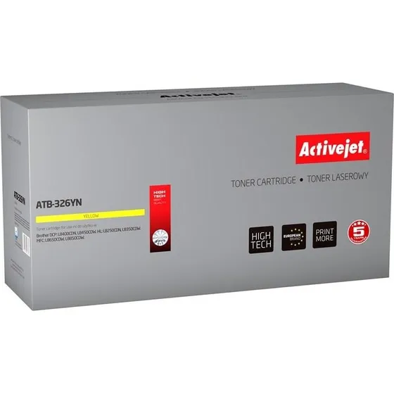 ActiveJet ATB-326YN Gul Toner, Kompatibel med Brother TN-326Y, 3.500 Sider