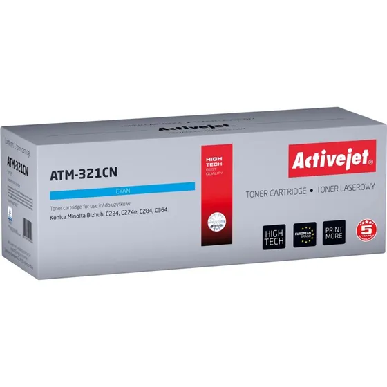 ActiveJet ATM-321CN Cyan, kompatibel med Konica Minolta TN321C