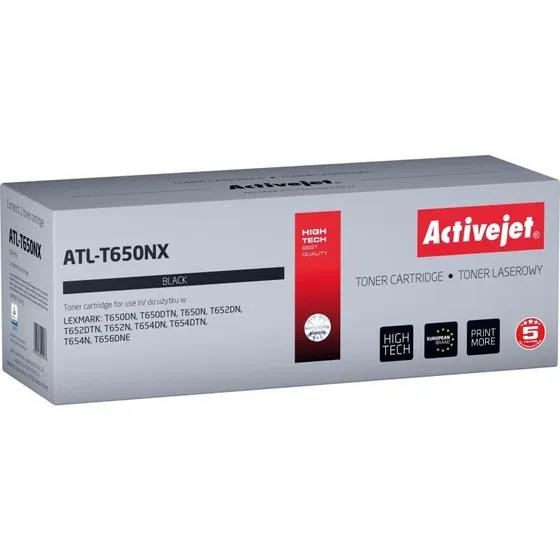 ActiveJet ATL-T650NX Sort, Høj Kapacitet, Kompatibel med Lexmark T650H11E