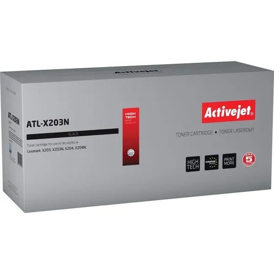 ActiveJet ATL-X203N Sort Toner, Kompatibel med Lexmark X203n/X204n