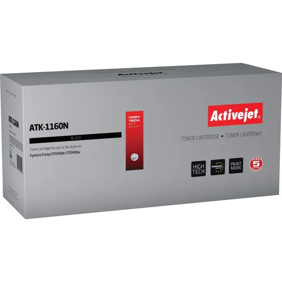 ActiveJet ATK-1160N Sort Toner, Kompatibel med Kyocera TK-1160, ca. 7.200 sider