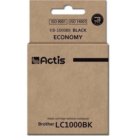 Actis KB-1000BK Sort Blækpatron, 36 ml, kompatibel med Brother LC1000BK/LC970BK