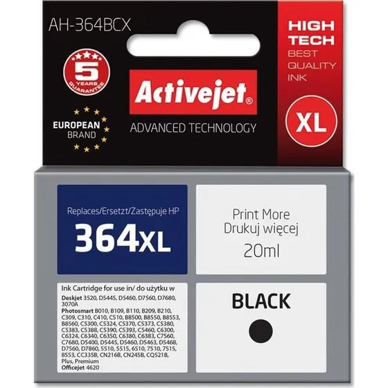 ActiveJet HP 364XL Premium, sort, 20 ml (kompatibel)