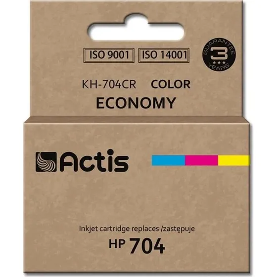 Actis KH-704CR Farveblækpatron til HP 704, 9 ml