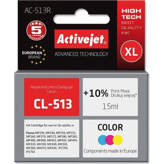 ActiveJet Farveblækpatron AC-513R XL 15 ml til Canon