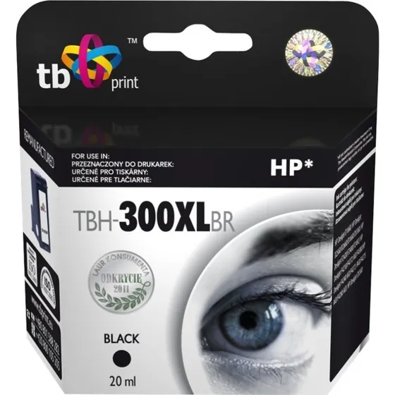 TB Sort Blæk TBH-300XLBR, 20 ml, kompatibel til HP 300XL