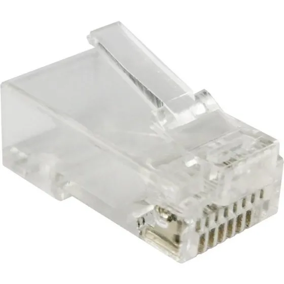 Alantec WT117 Cat6 U/UTP RJ45 Hanstik, Transparent, 100 stk