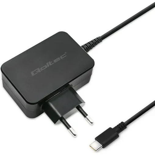 Qoltec 65W USB-C oplader med PD, sort