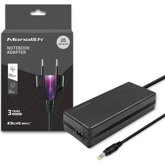 Qoltec 120W Asus Laptop Strømadapter 19V 6,32A Sort