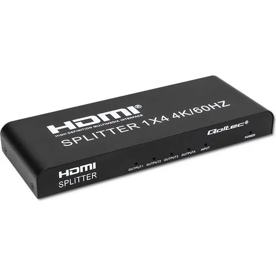 Qoltec HDMI Splitter 1x4 4K 60 Hz Aktiv