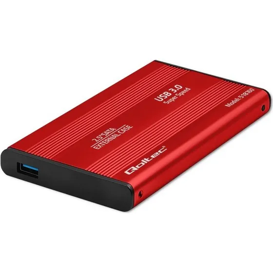 Qoltec SSD Kabinet 2.5" USB 3.0 Rød