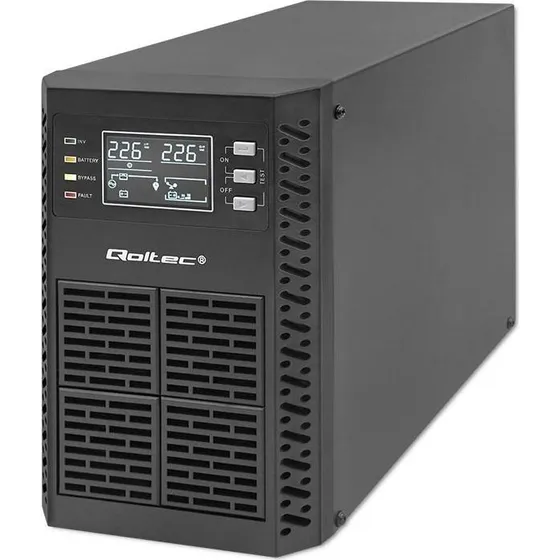 Qoltec UPS 1kVA/1000W online med LCD, EPO og USB