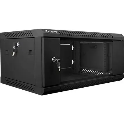Lanberg WF01-6404-10B 4U Vægmonteret Rackskab Sort