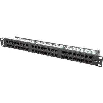 Lanberg PPU6-1048-B 48-Port Cat.6 UTP Patch Panel 1U Sort