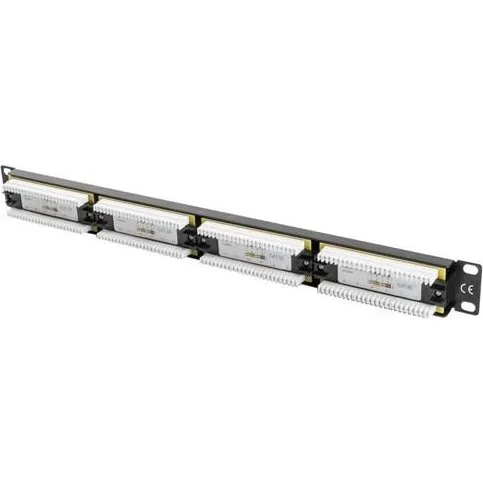 Lanberg PPU5-1024-B 24-Port 1U Cat5e Patchpanel, Sort