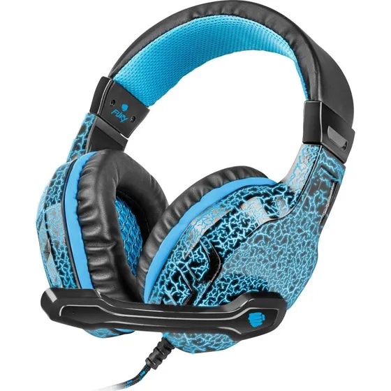 Fury Hellcat Kablet Over-Ear Gaming Headset, Sort/Blå