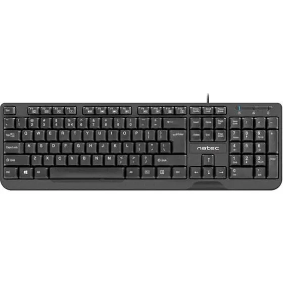 Natec Trout Slim USB Tastatur, US-layout, sort
