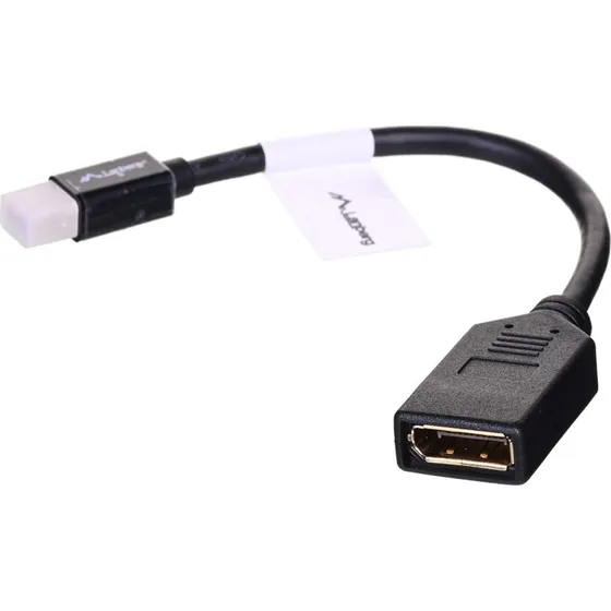 Lanberg Mini DisplayPort til DisplayPort 12 cm, sort