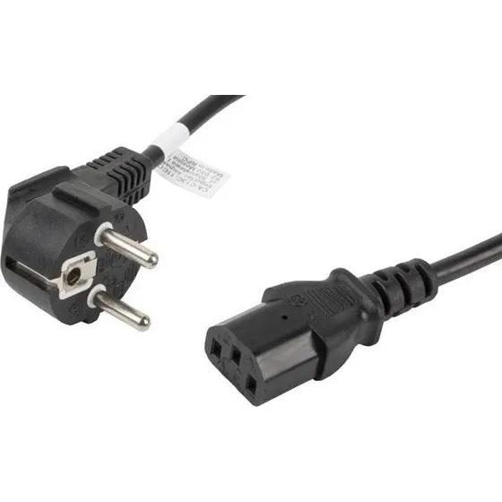 Lanberg Strømkabel CEE 7/7 til IEC C13, 1,8 m, sort