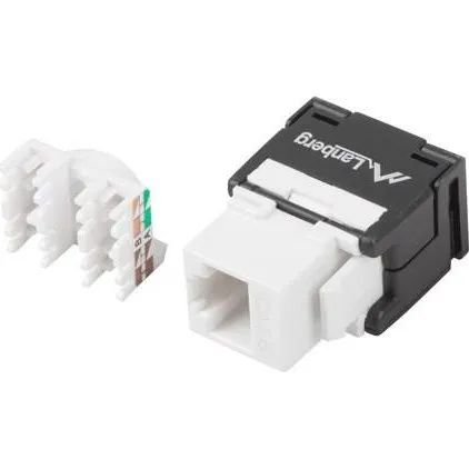 Lanberg KSU6-2000 Cat6 RJ45 Keystone Modul, sort
