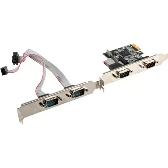 Lanberg PCE-DB9-004 - 4x DB9 Seriel Adapter, PCI Express x1 Lavprofil