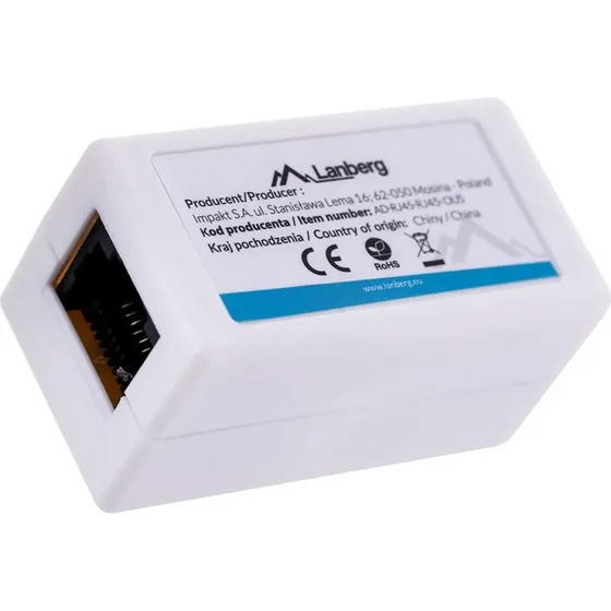 Lanberg RJ45 hun til hun Cat5e UTP hvid