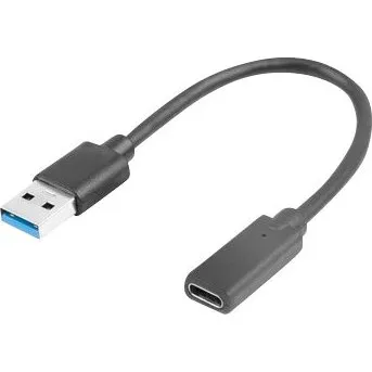 Lanberg USB-C adapter 15 cm sort