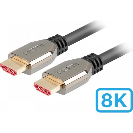 Lanberg HDMI 2.1 0,5 m 8K 60 Hz, sort