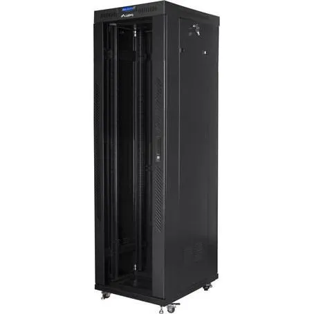 Lanberg 19" 42U gulvstående rackskab, sort, 600×800 mm