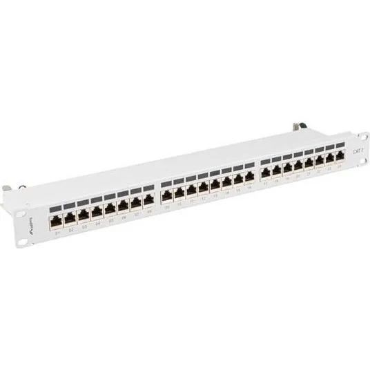 Lanberg PPS7-1024-S 1U Patchpanel Cat7 STP 24-port grå