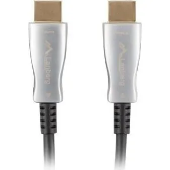 Lanberg HDMI-kabel 80 m 4K HDR HDMI 2.0 sort/sølv