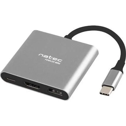 Natec Fowler Mini USB-C Hub med HDMI 4K og PD