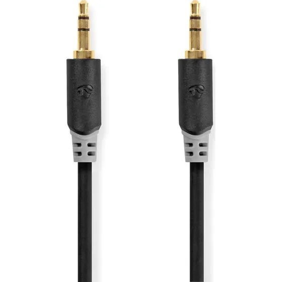 Nedis Stereo Audio Kabel 3.5 mm, Guldplateret, 3 m, Antracit