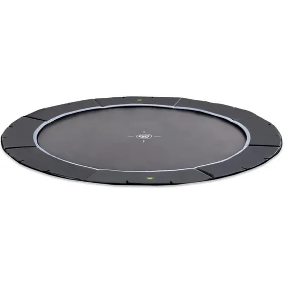 EXIT Dynamic sportstrampolin i jordniveau Ø427 cm – sort