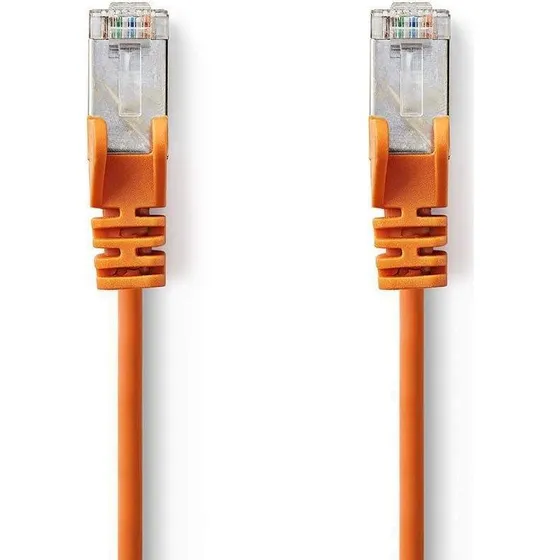 CAT5e netværkskabel 7,5 m, orange, runde, PVC
