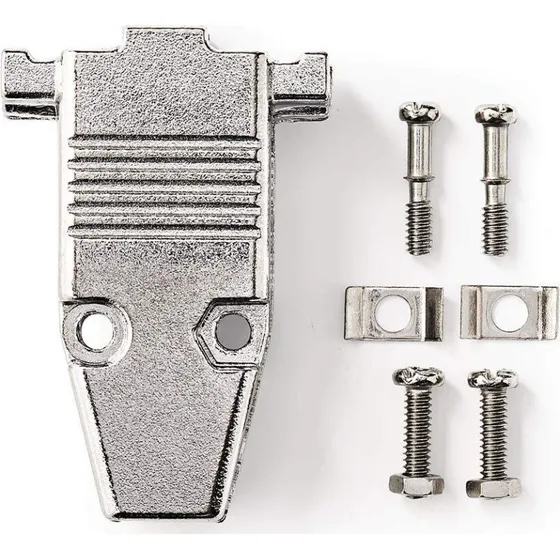 Nedis D-Sub 9-Pin Metalhætte, Nikkelplateret