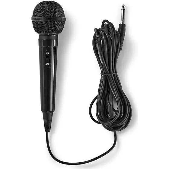 Nedis MPWD01BK Dynamisk Mikrofon, Sort, 5 m Kabel, Cardioid