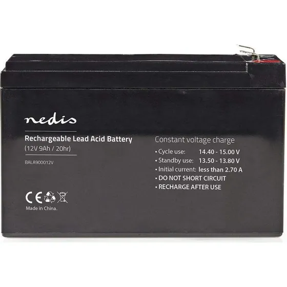 Nedis Genopladeligt blybatteri 12V 9000mAh