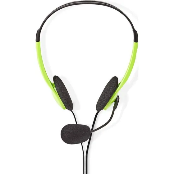 Nedis CHST100GN On-Ear Headset, Grøn, 2x 3.5 mm